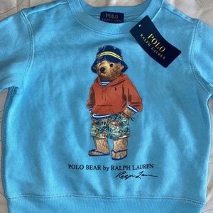 Polo Ralph Lauren Laguna Beach Bucket Hat Bear Sweatshirt & Shorts Set 2t Rare